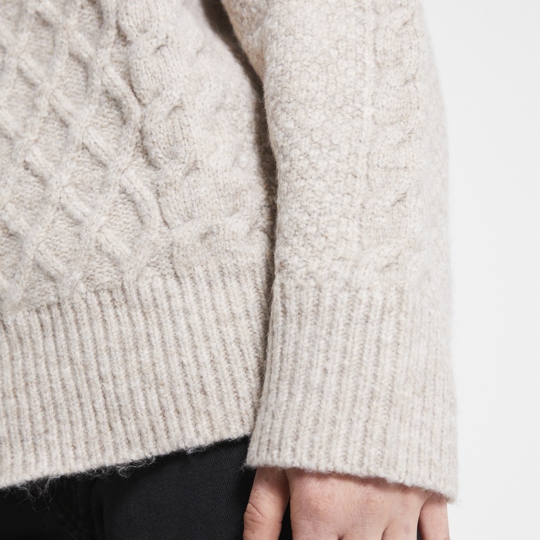 Pullover mit Zopfstrickmuster "Sandy"